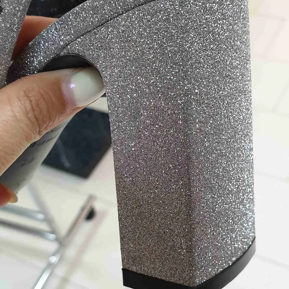 Balenciaga Round Glitter Logo Sandals Sz.38 - Picture 7 of 8